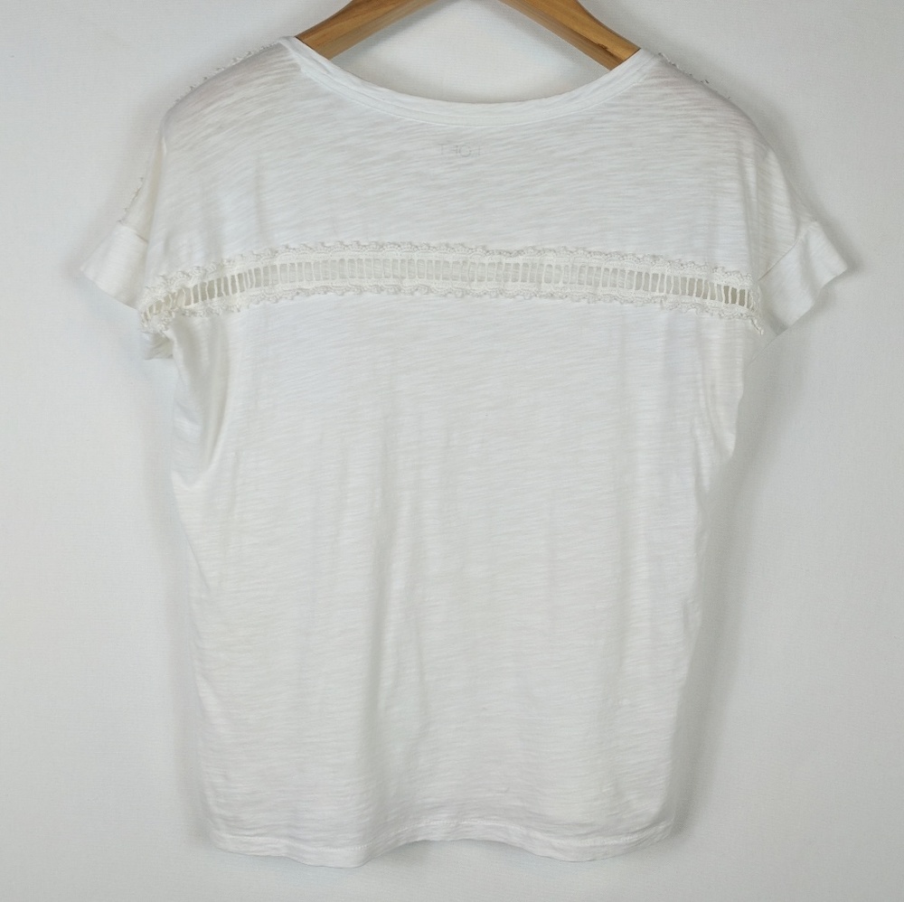 5/$20 Loft | Lace trim tee S - Picture 3 of 7